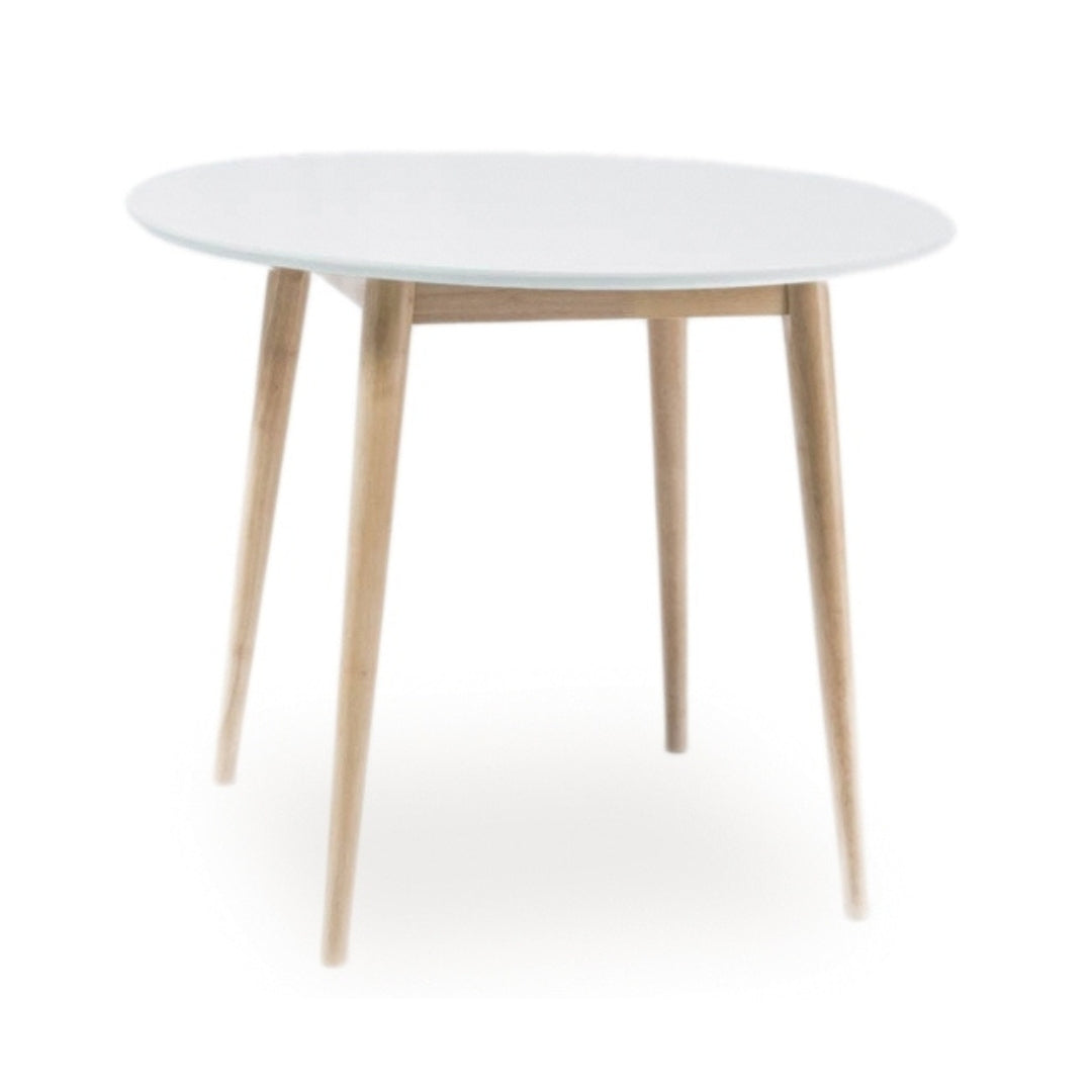 Table LARSON WHITE/BLEACHED OAK FI 90