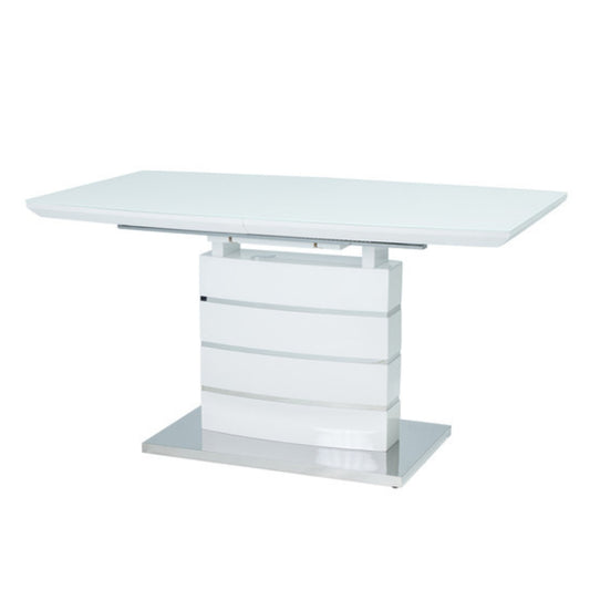 Table LEONARDO WHITE LACQUER / WHITE LACQUER 140(180)X80