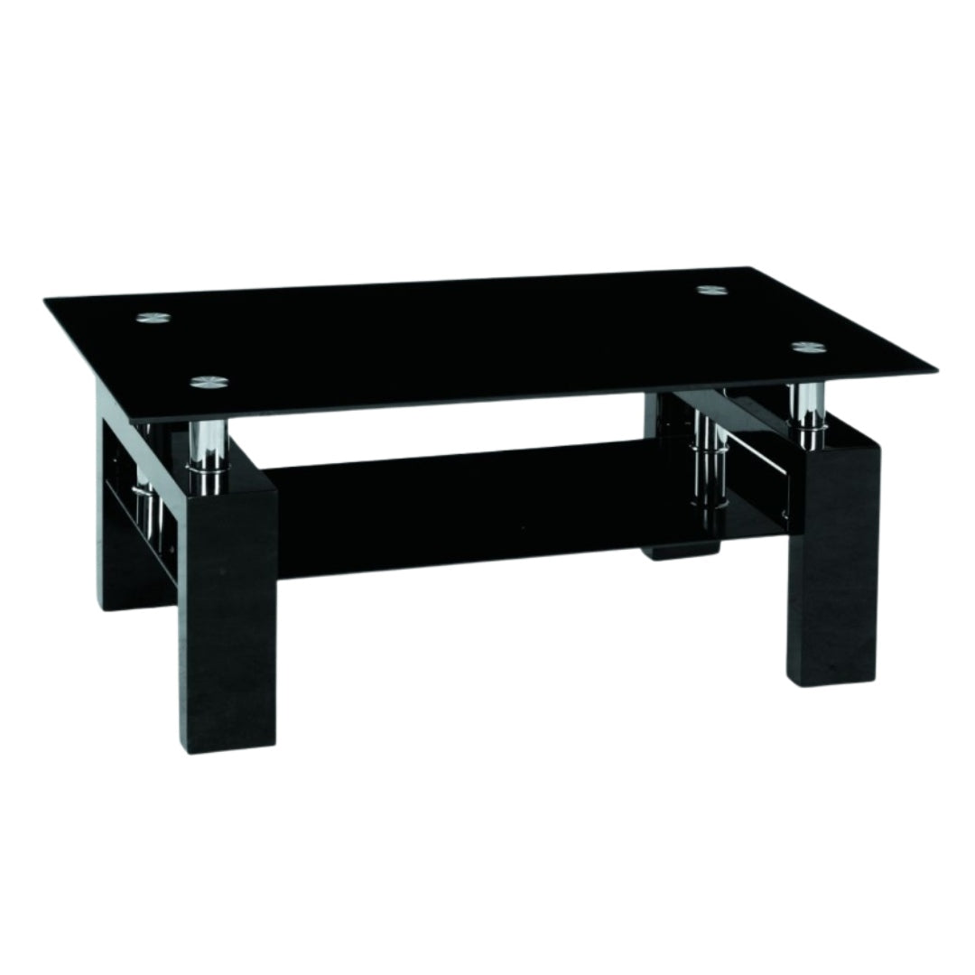 Coffee table LISA II BLACK/BLACK LACQUER 110x60x55