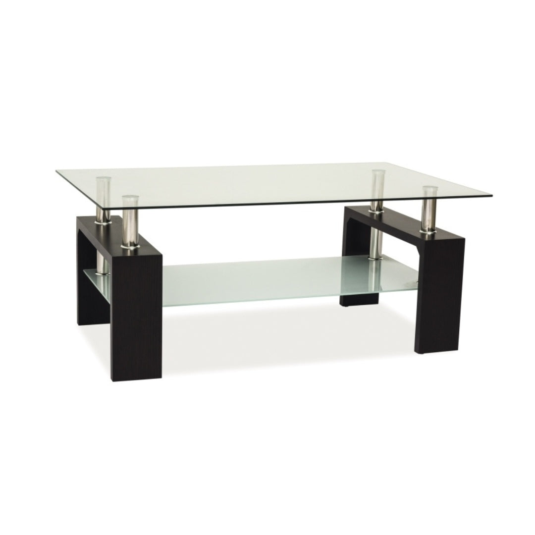 Coffee table LISA BASIC II TRANSPARENT/VENGE 100x60x55