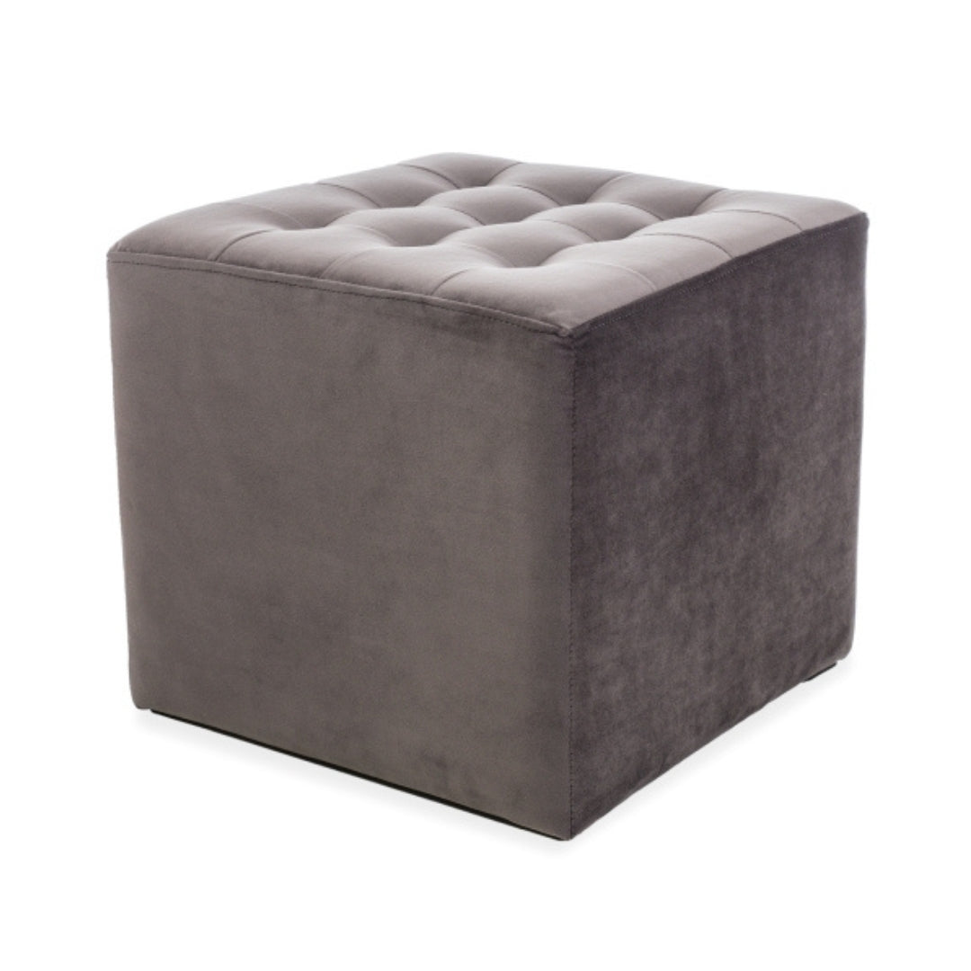 Pouf LORI VELVET GRAY BLUEVEL 14