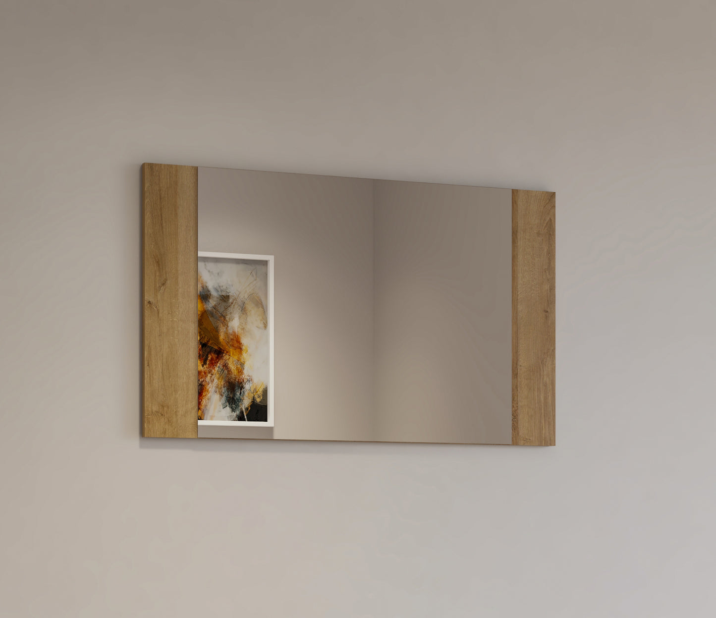 Larona - Mirror with frame / Light riviera oak 