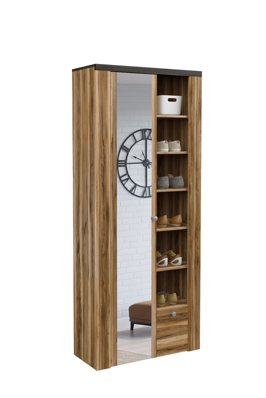 Larona - Hallway cabinet / Satin nussbaum/ touchwood 