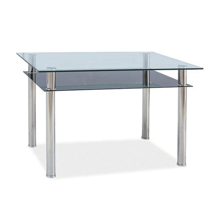 Table MADRAS TRANSPARENT/CHROME 90x60X75