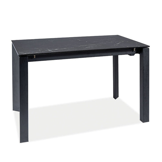 Table METROPOL CERAMIC BLACK MARBLE EFFECT/BLACK MATTE 120(180)X80