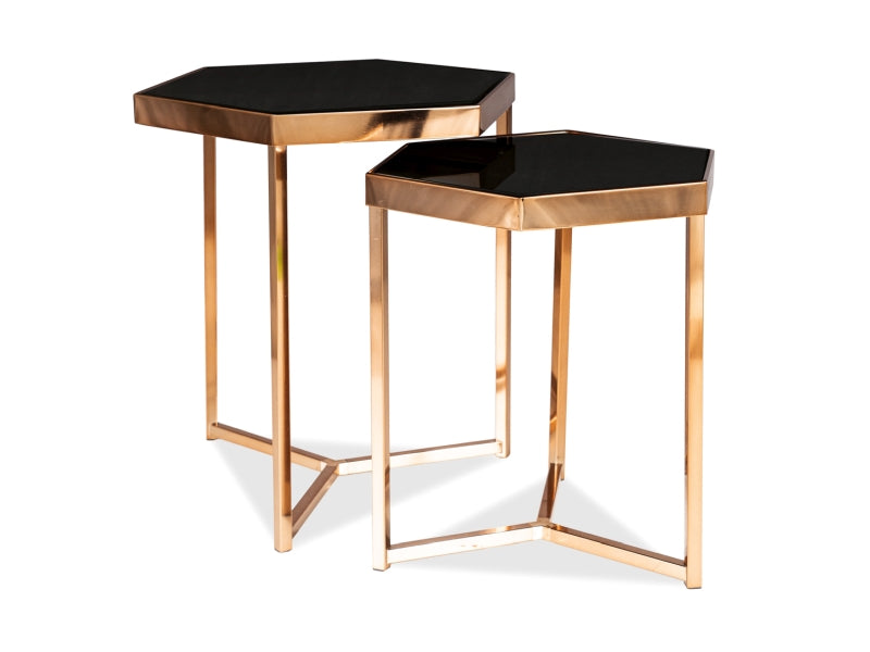 Coffee table MILOS BLACK/CHAMPAGNE (SET)