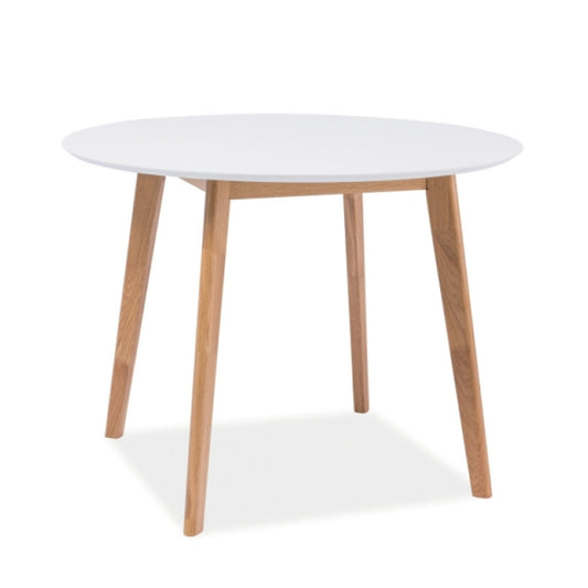 Table MOSSO II WHITE/OAK COLOR FI 100 Ø100 