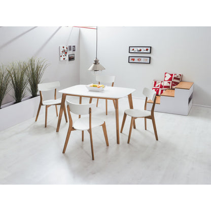 Table MOSSO I WHITE/OAK COLOR 120X75