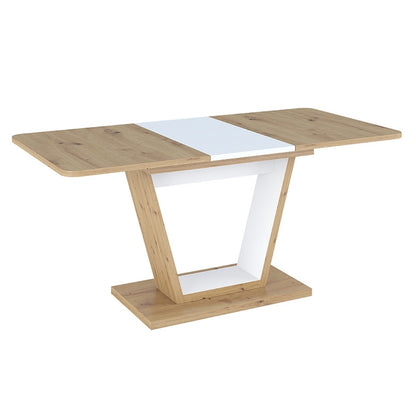 Table NIGEL ARTISAN OAK COLOR / WHITE MATTE 120(160)X80 (D)