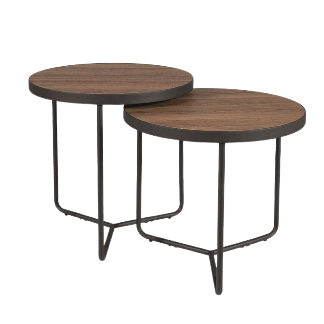 Coffee table PENELOPE WALNUT/BLACK (SET)