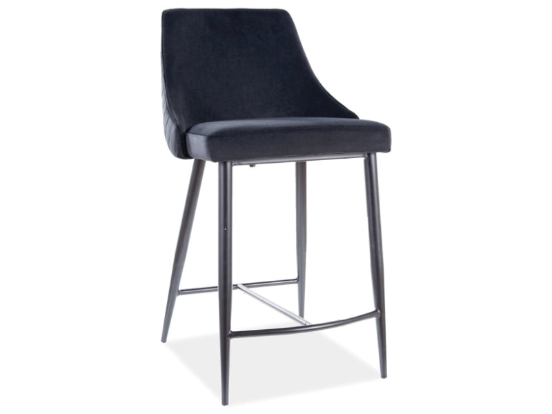 Bar Chair PIANO B H-2 VELVET BLACK FRAME/BLACK BLUEVEL 19