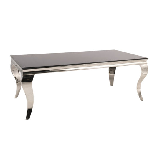 Coffee table PRINCIE BLACK/CHROME 120X60