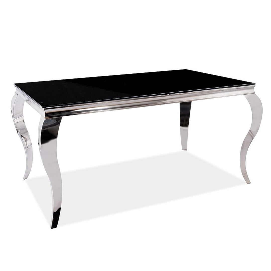 Table PRINCE BLACK/CHROME 150X90