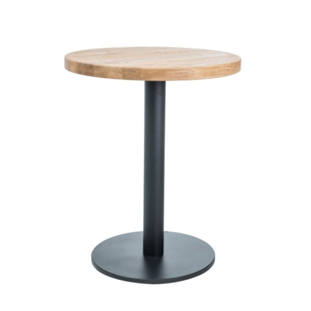 Table PURO II LAMINATED OAK COLOR / BLACK FI 60 Ø60 