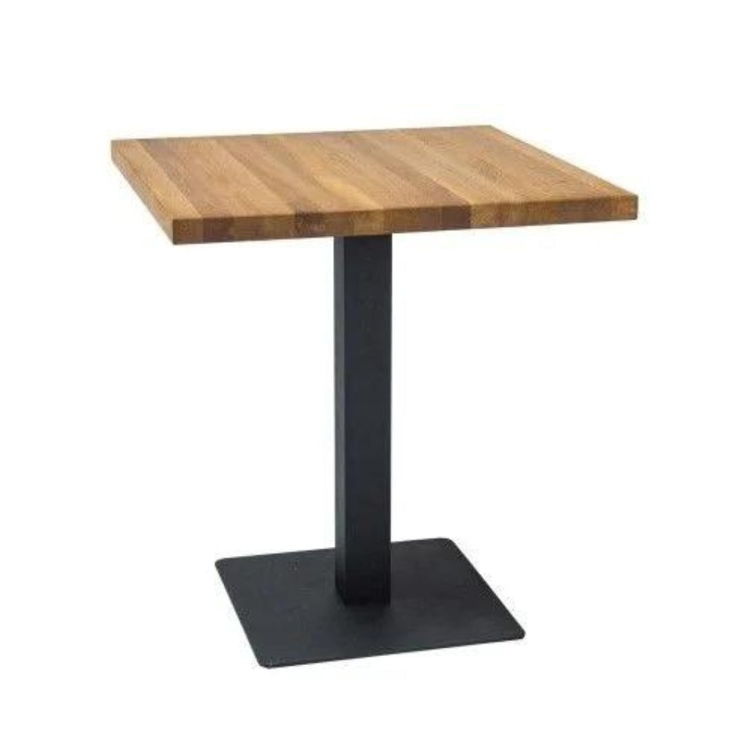 Table PURO MASSIVE OAK / BLACK 60x60