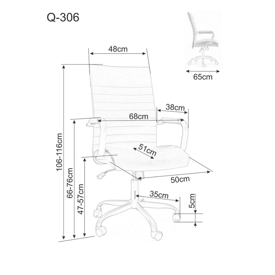 Office Chair Q306 BROWN 