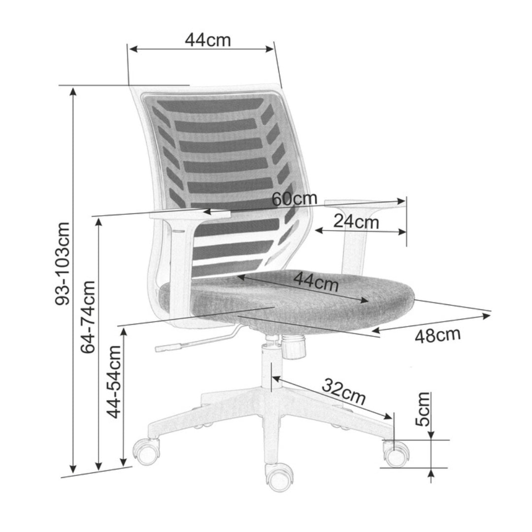 Biroja Krēsls Q-320 MELNS/PELĒKS