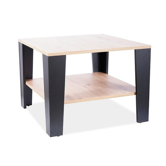 Coffee table QUADRA OAK TONE / BLACK 67X67