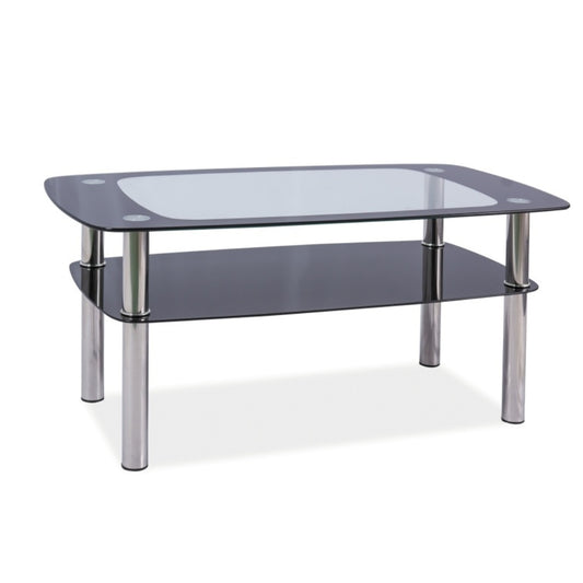 Coffee table RAVA C TRANSPARENT/CHROME 100x60X55