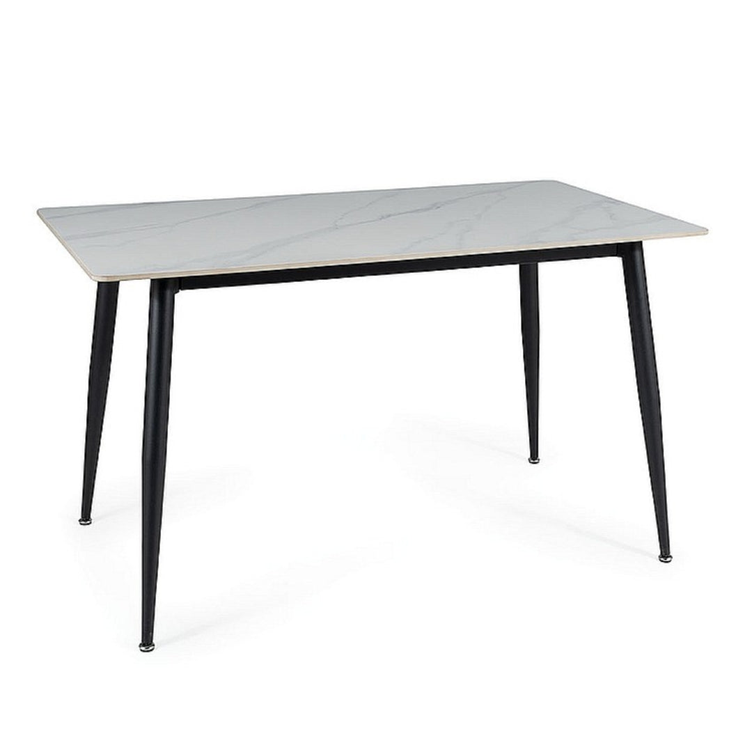 Table RION WHITE/ BLACK FRAME 130X70