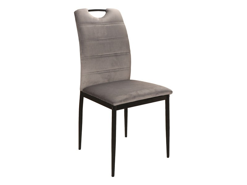 Chair RIP VELVET BLACK FRAME/GRAY BLUVEL14