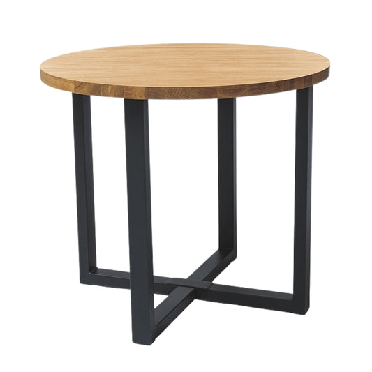 Table ROLF LAMINATED OAK COLOR/BLACK fi 90 Ø90 