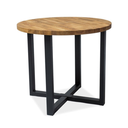 Table ROLF OAK COLOR/BLACK fi 90 Ø90