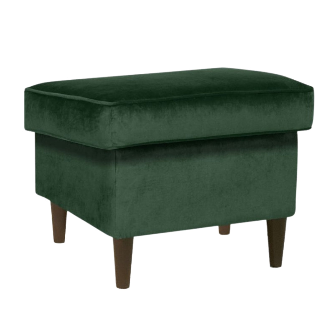 Pouffe RON K VELVET GREEN BLUVEL 78 / WENGE