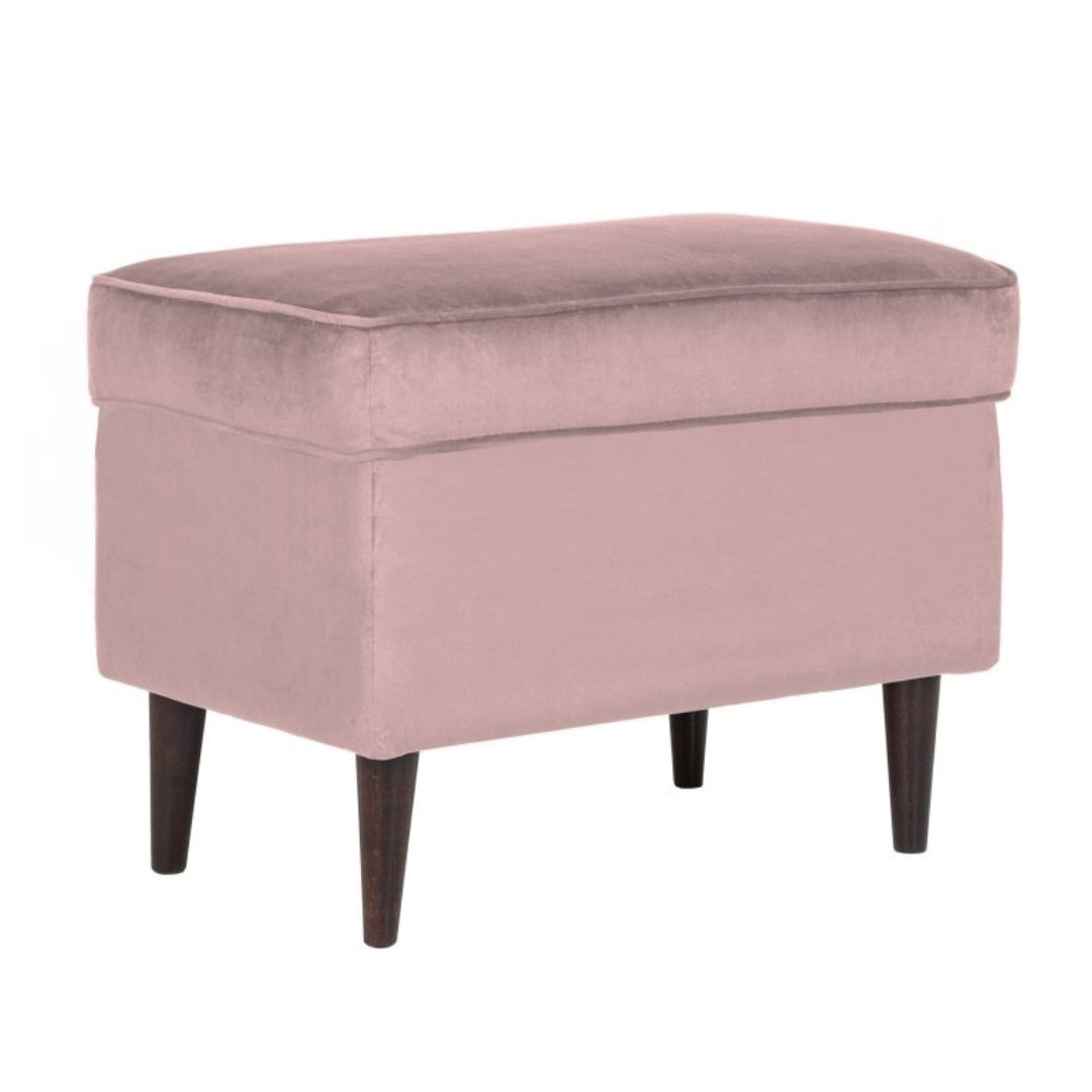 Pouf RON VELVET ANTIQUE PINK BLUVEL 52 / WENGE (P)