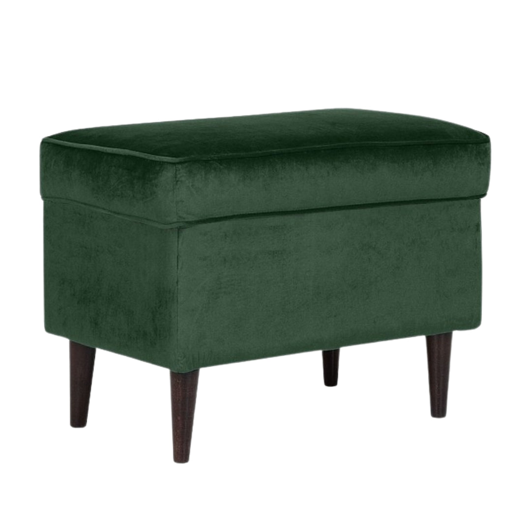 Pouf RON VELVET GREEN BLUVEL 78 / WENGE (P)