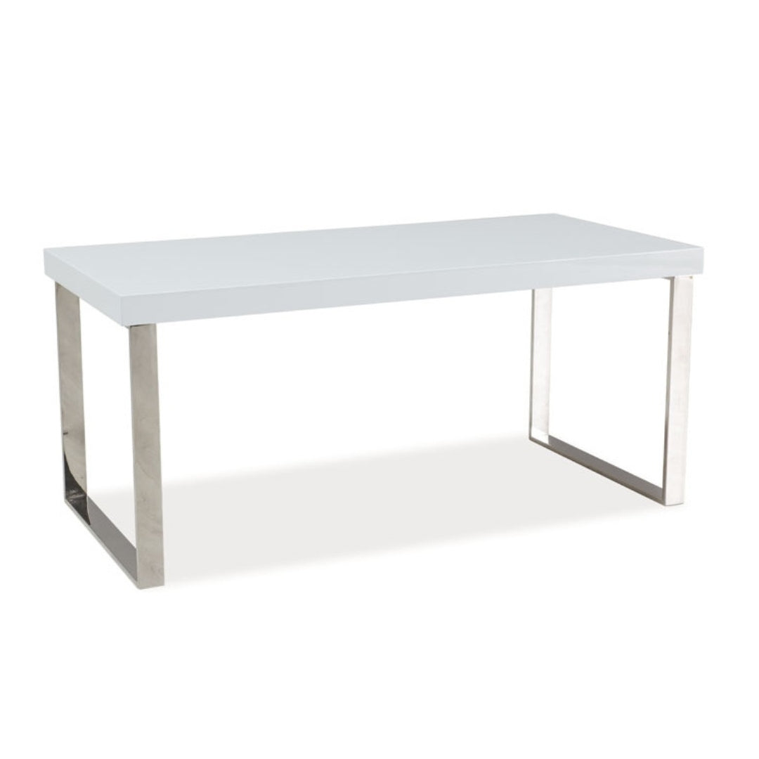 Coffee table ROSA WHITE LACQUER/CHROME 100X50X45