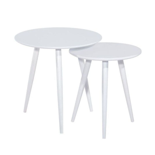 Coffee Table CLEO WHITE (SET) Ø40