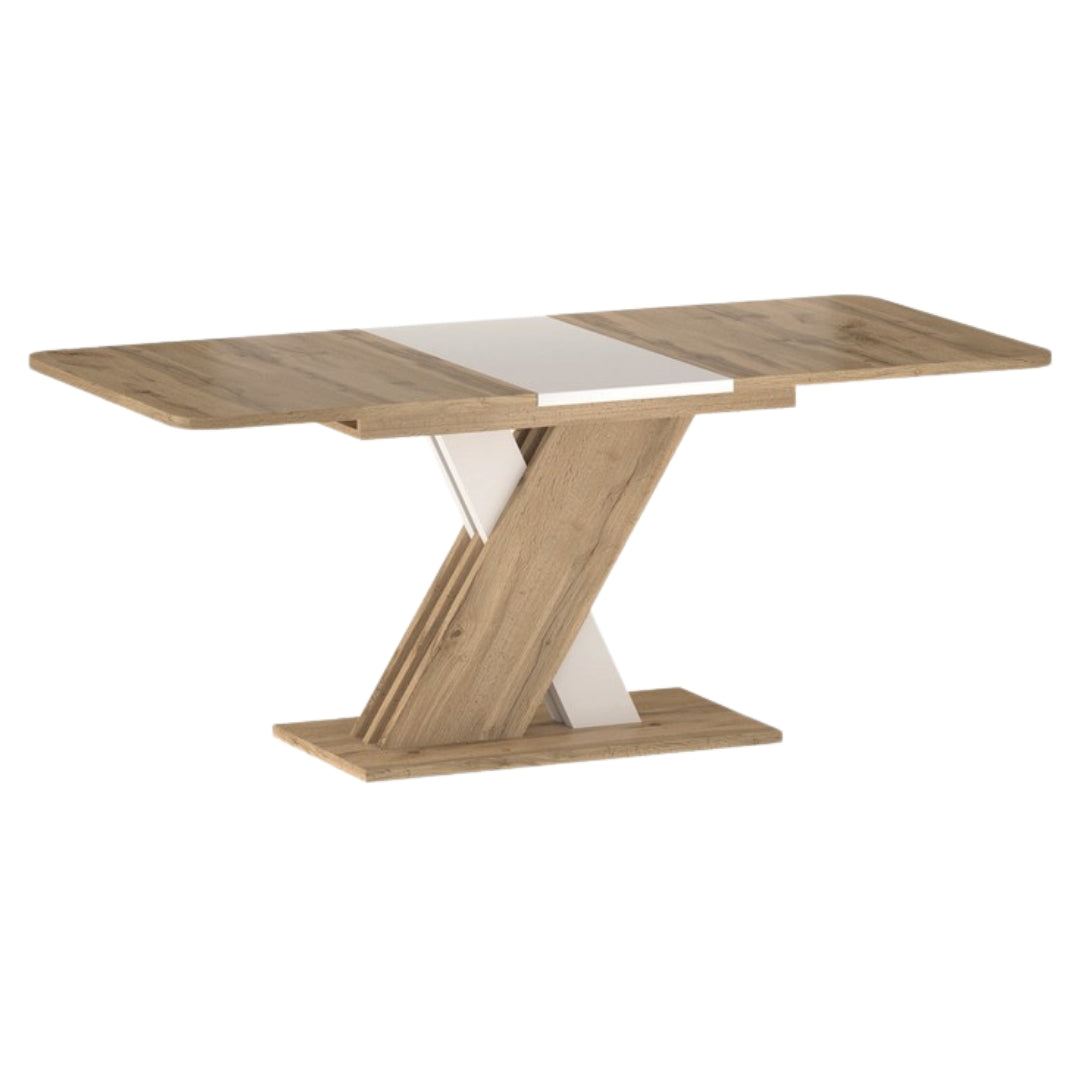 Table EXEL OAK COLOR WOTAN / WHITE MATTE 140(180)X85 (D)