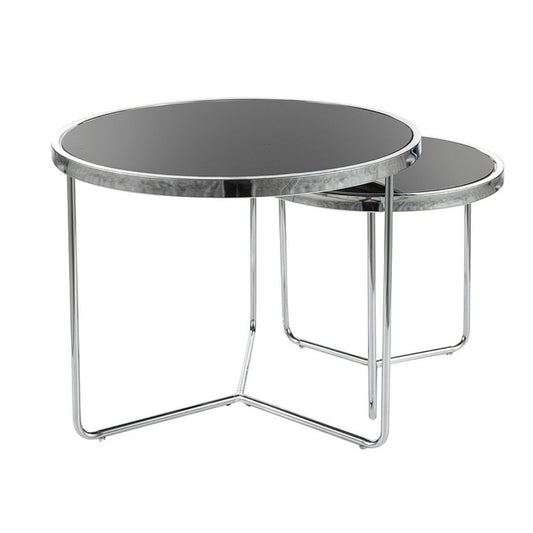 Coffee table SALVA BLACK/CHROME (SET)