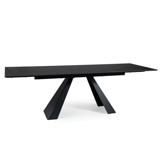 Table SALVADORE CERAMIC BLACK SAHARA NOIR/BLACK MATTE (160-240)X90