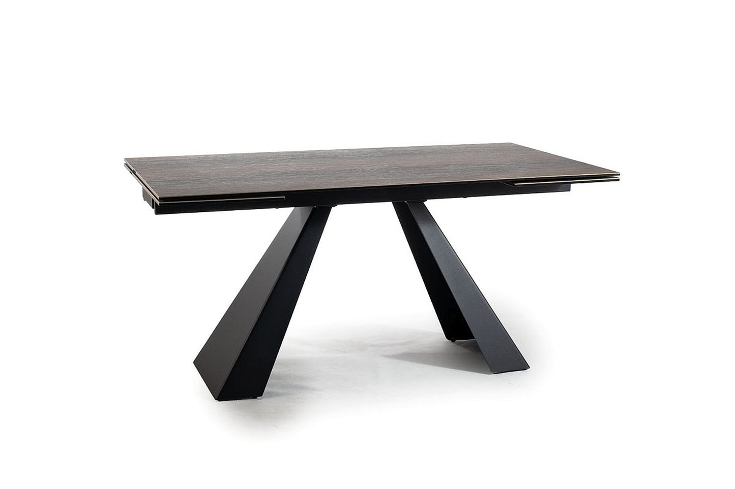 Table SALVADORE CERAMIC BROWN WOOD EFFECT/ MATTE BLACK (160-240)X90