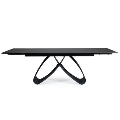 Table SAMANTA CERAMIC BLACK SAHARA NOIR/BLACK MATTE (160-240)X90