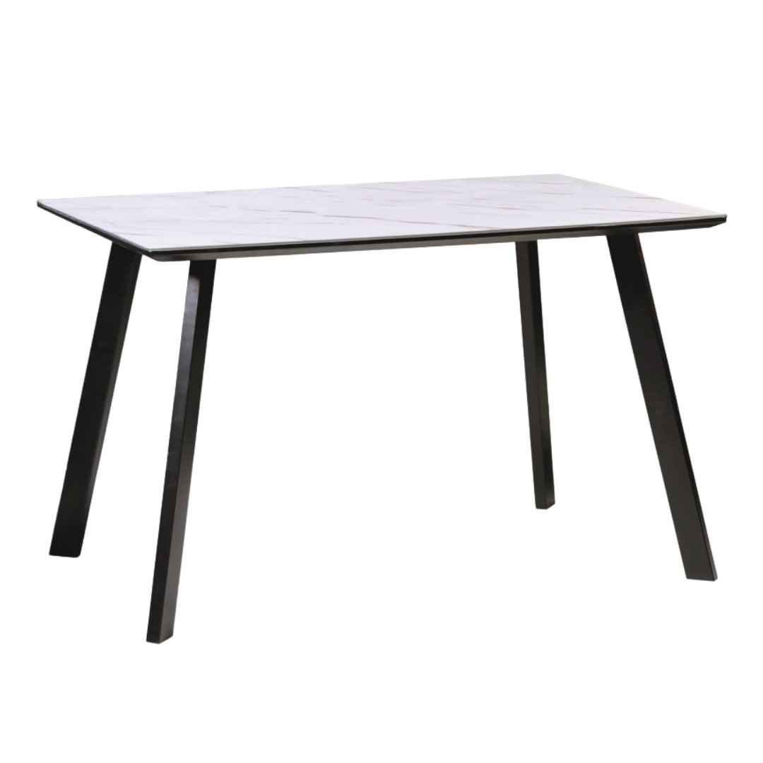 Table SAMUELA MARBLE EFFECT/BLACK MATTE FRAME 120X80