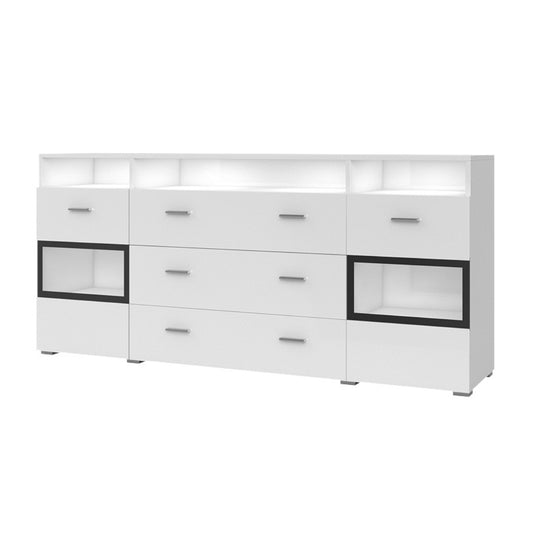 SARAH MIX - Chest of drawers with 2 doors and 3 boxes / White