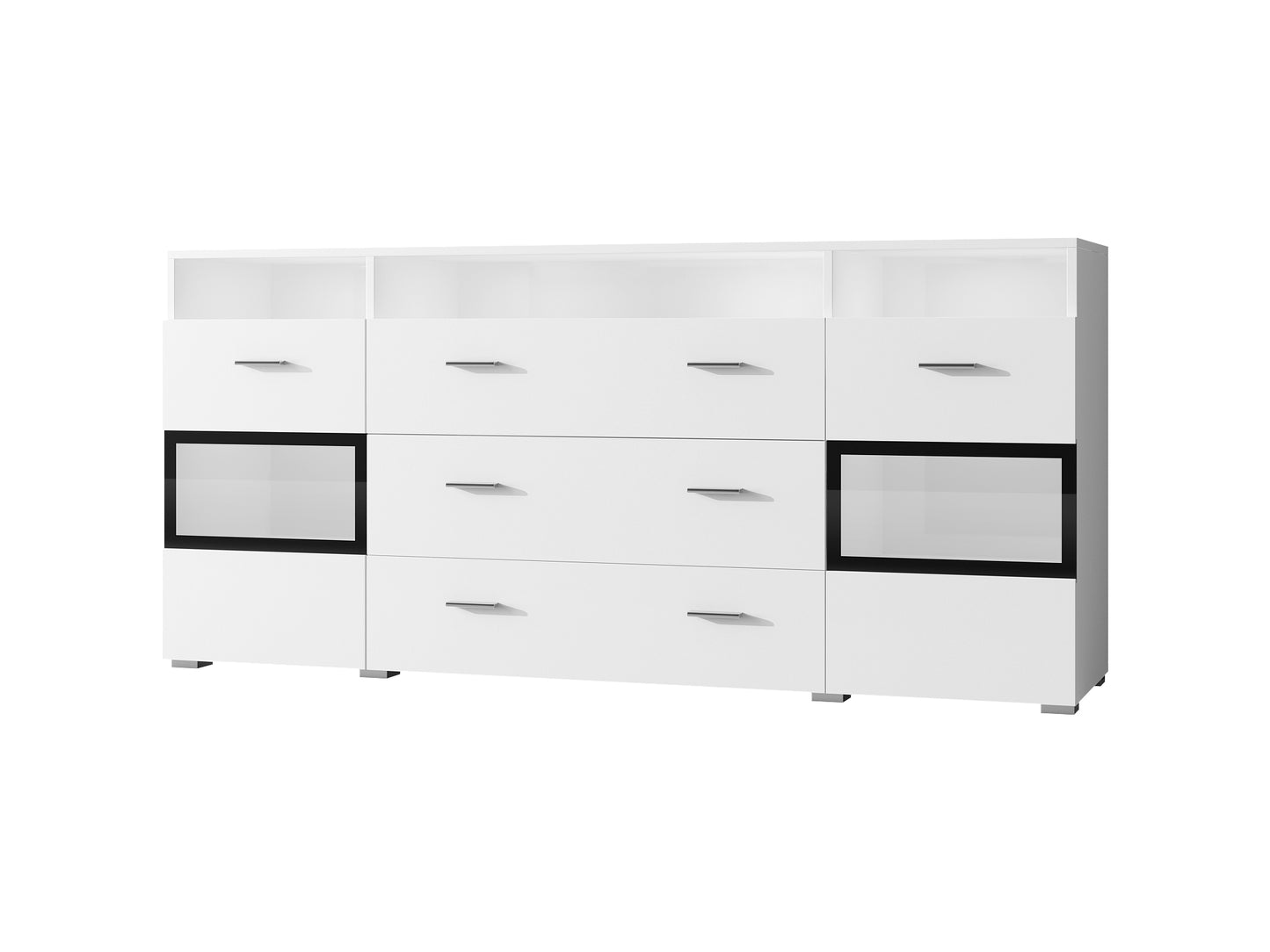 SARAH MIX - Chest of drawers with 2 doors and 3 boxes / White