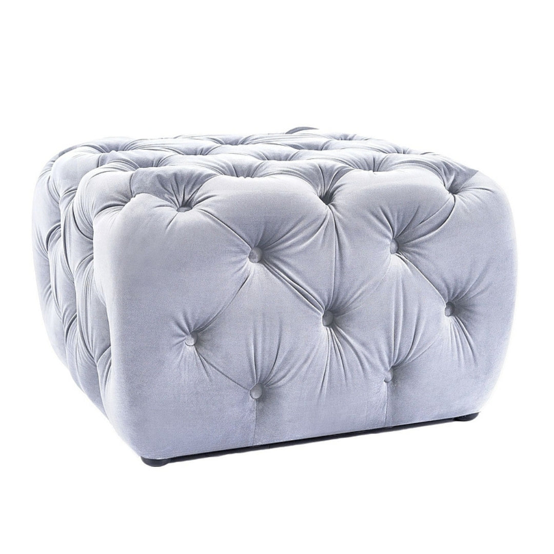 Pouf SOPHIA VELVET LIGHT GRAY BLUVEL 03