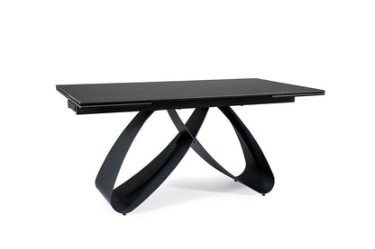 Table SAMANTA CERAMIC BLACK SAHARA NOIR/BLACK MATTE (160-240)X90