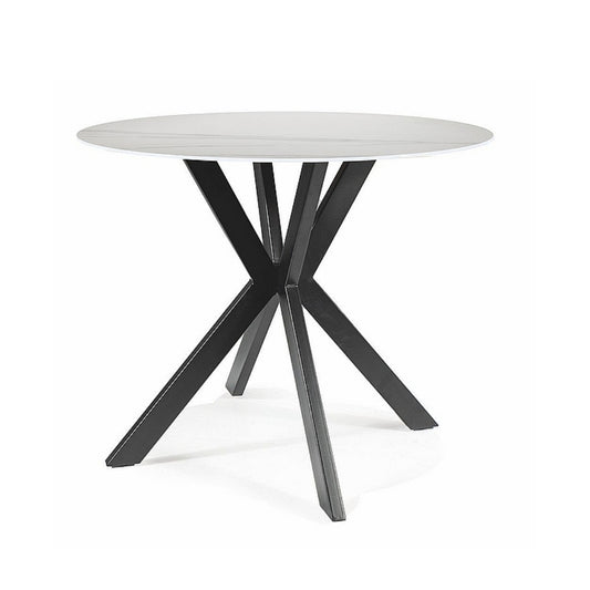 Table TALIA WHITE (MARBLE EFFECT)/BLACK FI90