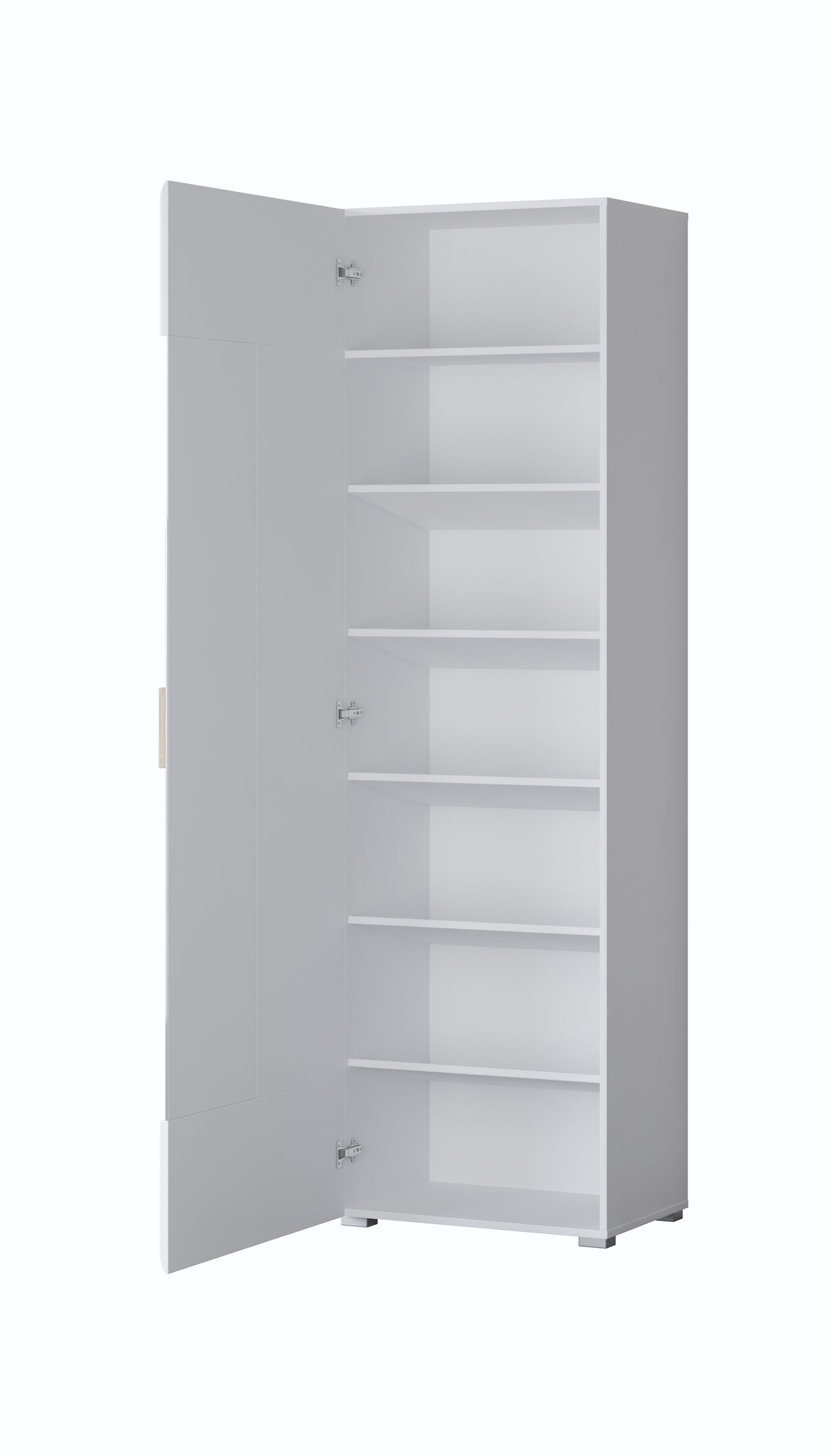 Hallway Cabinet TOLEDO, White Glossy-San Remo Oak (MDF) 