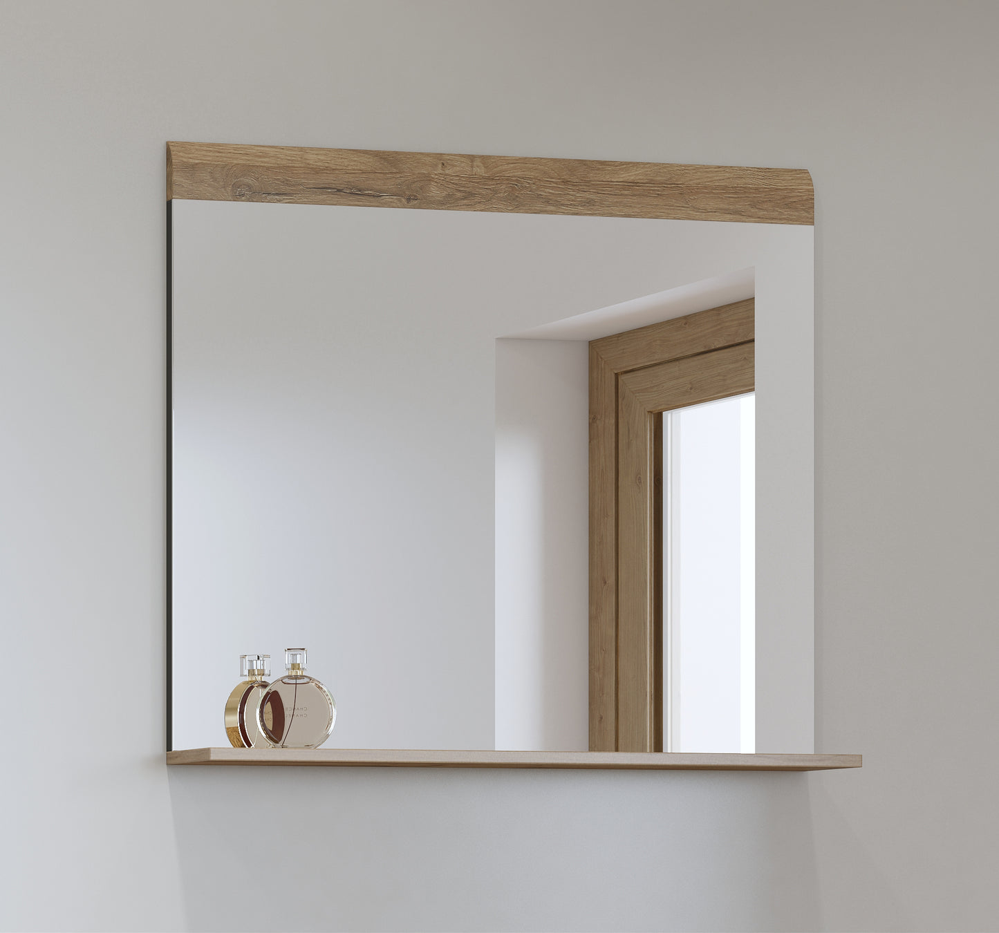 Mirror with Frame TOLEDO, Anthracite Glossy-Grandson Oak 