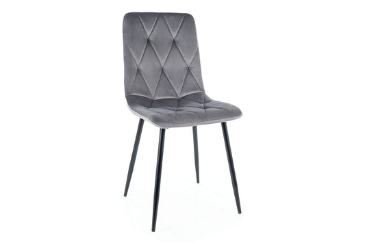 Chair TOMA VELVET BLACK FRAME/GRAY BLUVEL 14