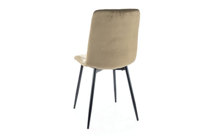 Chair TOM VELVET BLACK FRAME/OLIVE BLUVEL 77