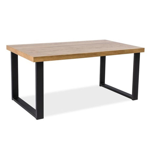 Table UMBERTO NATURAL OAK COLOR/BLACK VENEER 180x90