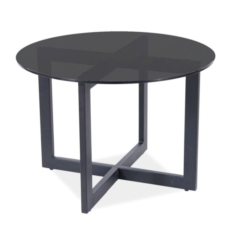 Coffee table ALMERIA B BLACK GLASS 60X45