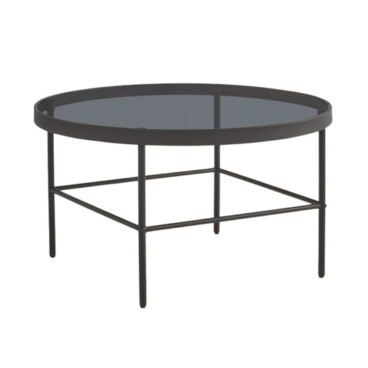 Coffee table VANESSA TRANSPARENT GRAY / BLACK FI 80